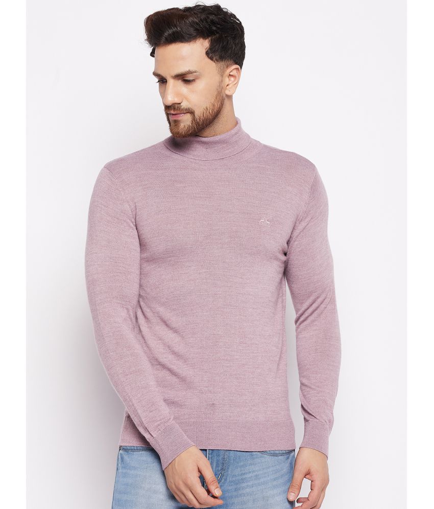     			98 Degree North - Pink Woollen Blend Men's Pullover Sweater ( Pack of 1 )