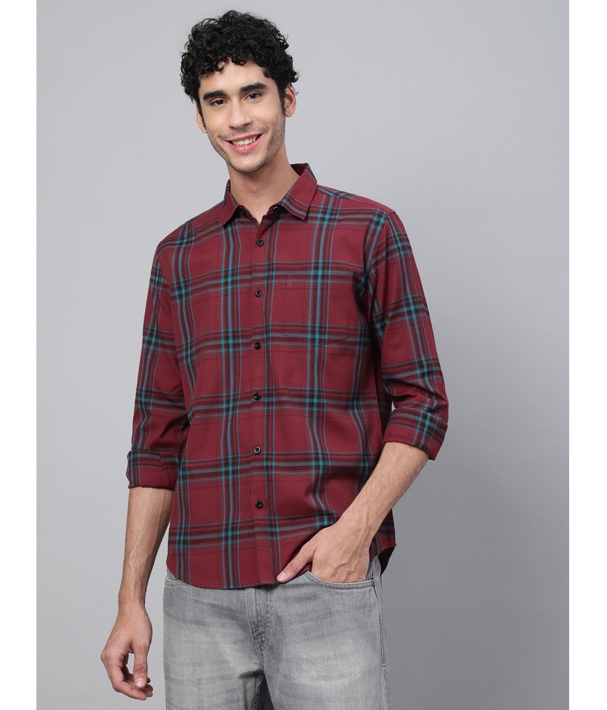     			Veirdo - Maroon 100% Cotton Regular Fit Men's Casual Shirt ( Pack of 1 )