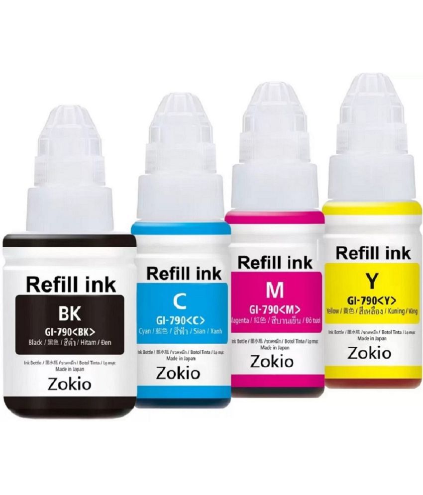     			zokio 790 INK Multicolor Pack of 4 Cartridge for Inkjet Printers G1000,G1010,G1100,G2000,G2002,G2010,G2012,G2100,G3000,G3010,G3012,G3100,G4000