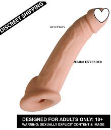 King Size 9 Inch DOUBLE HOLE Penis Extender Dragons Reusable Washable Silicone