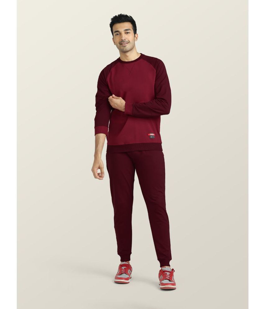     			XYXX - Red Cotton Blend Regular Fit Men's Tracksuit ( Pack of 1 )