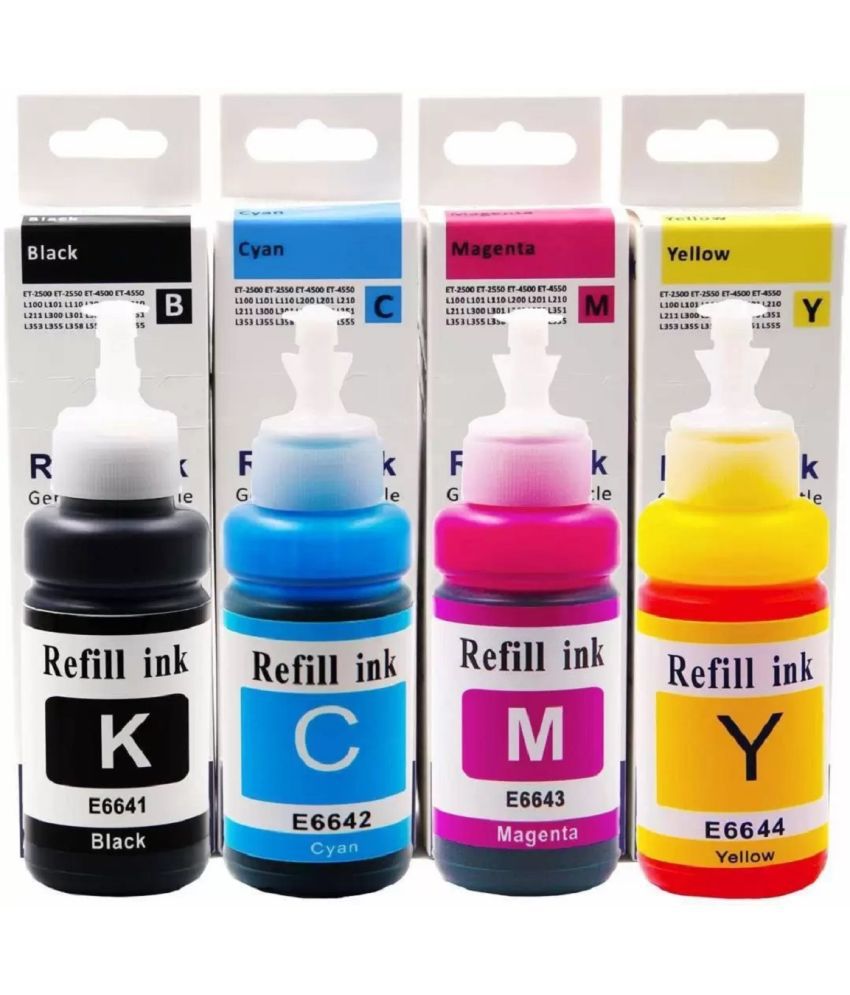     			zokio T664 INK L130 Multicolor Pack of 4 Cartridge for EPS0N L130, L360, L361, L565, L210, L220, L310, L365, L385, L455, L555, L605, L1300