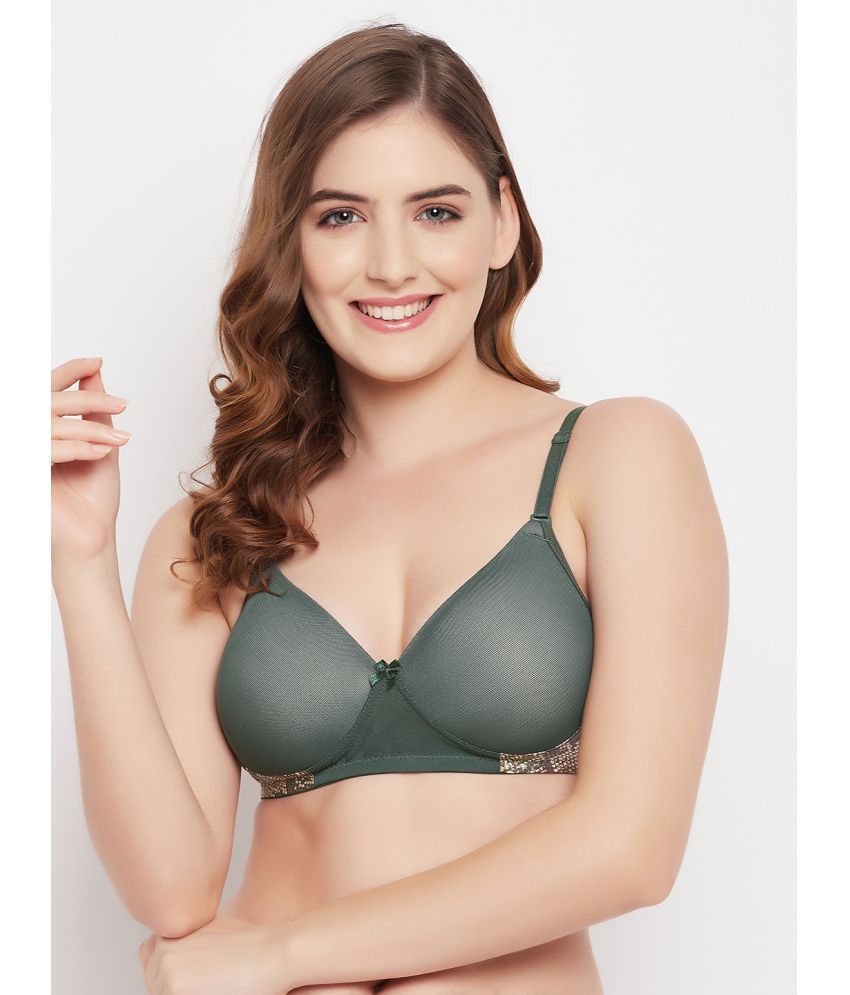     			Clovia - Green Nylon Lightly Padded Women's T-Shirt Bra ( Pack of 1 )