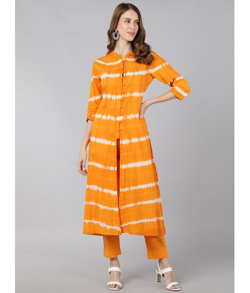     			KIPEK - Multicolor A-Line Cotton Women's Stitched Salwar Suit ( Pack of 1 )