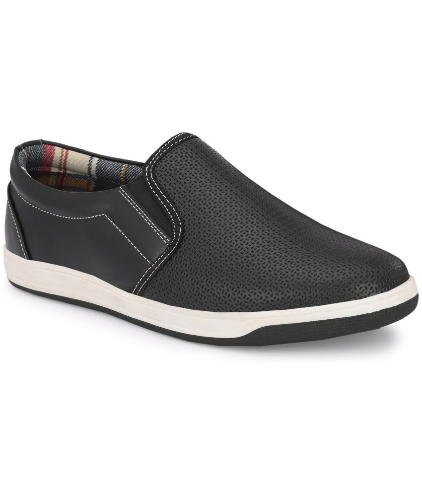     			Leeport - Black Men's Slip-on Shoes