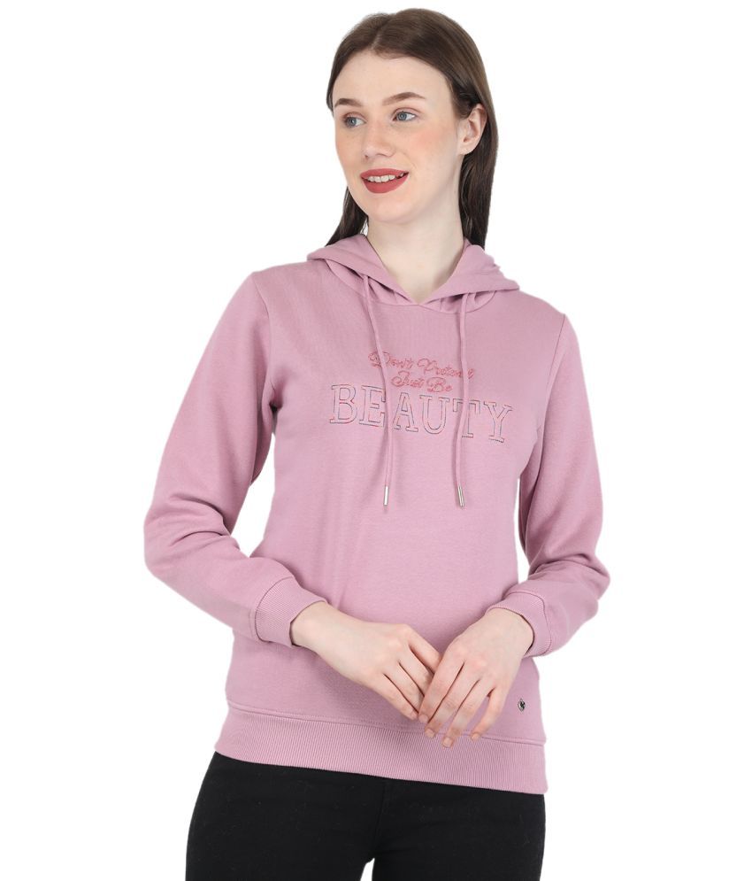     			Monte Carlo Cotton Fleece Purple Hooded Sweatshirt