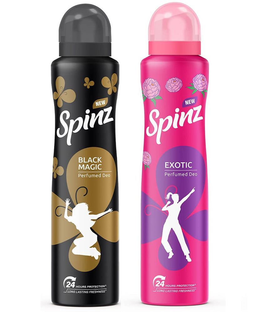     			Spinz - BLACK MAGIC 1 EXOTIC DEODORANT Deodorant Spray & Perfume for Unisex 300 ml ( Pack of 2 )