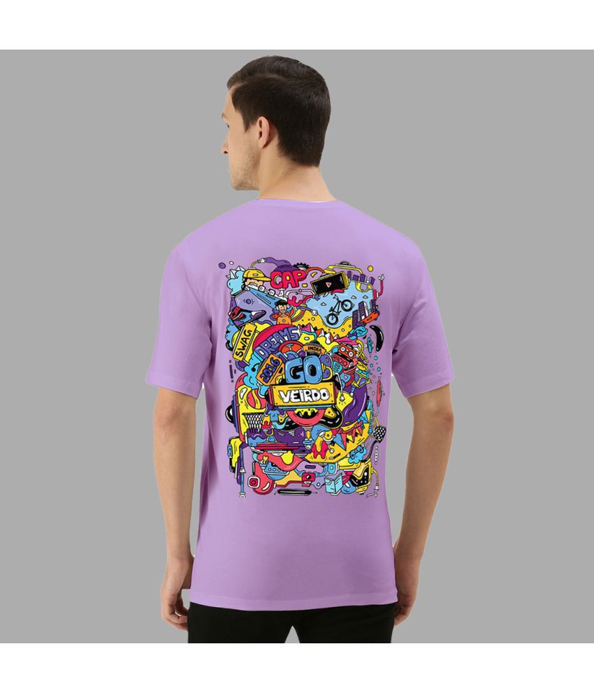     			Veirdo - Purple Cotton Regular Fit Men's T-Shirt ( Pack of 1 )