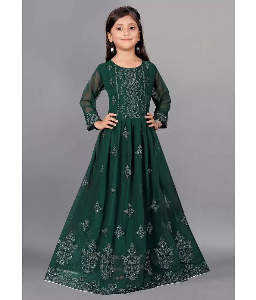 Vedatrayi  Magenta Net Girls Gown  Pack of 1   Buy Vedatrayi  Magenta  Net Girls Gown  Pack of 1  Online at Low Price  Snapdeal