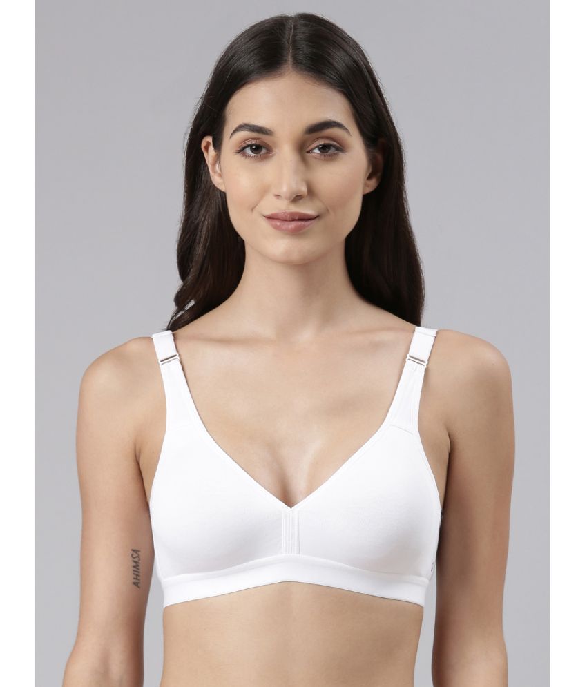     			Dollar Missy - White Cotton Blend Non Padded Women's T-Shirt Bra ( Pack of 1 )