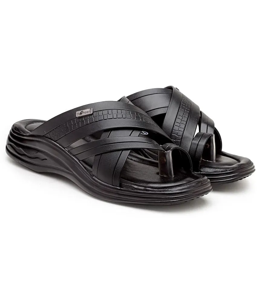 Action - Black Men's Leather Slipper - Buy Action - Black Men's Leather  Slipper Online at Best Prices in India on Snapdeal