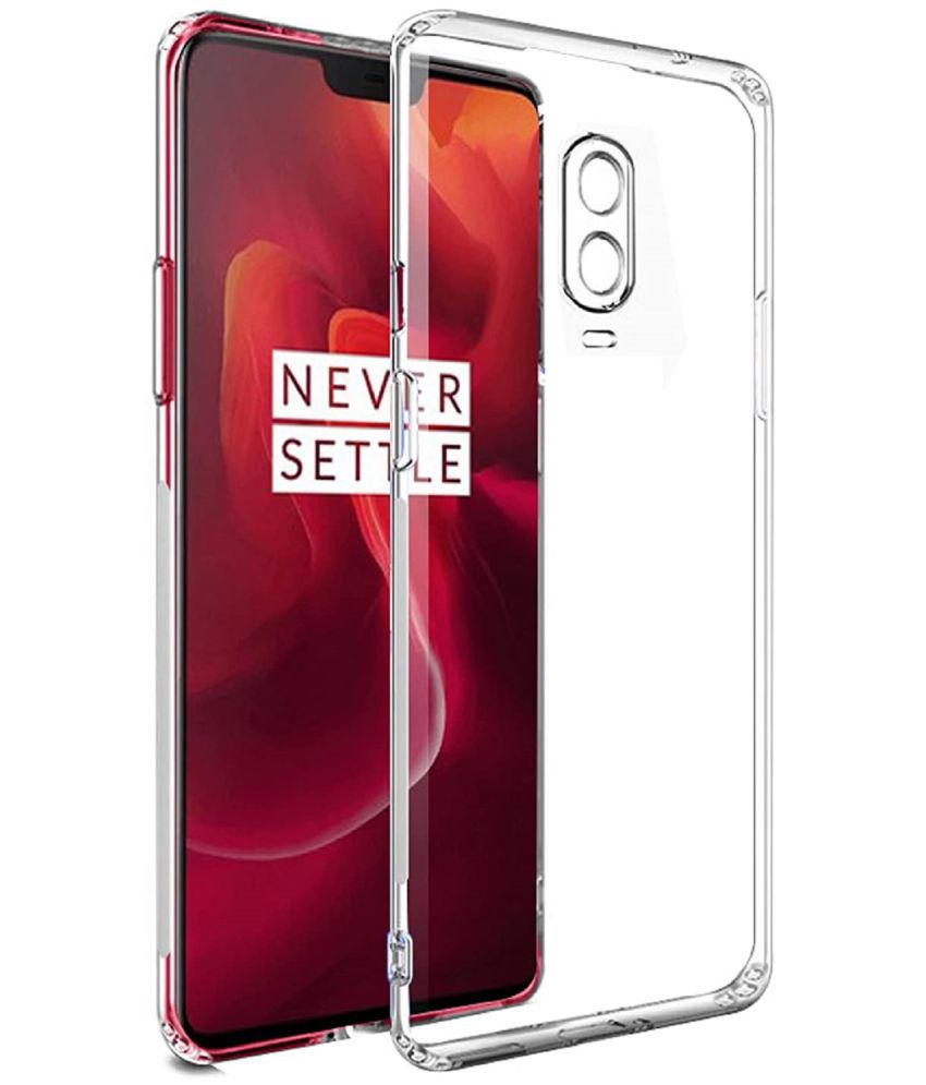     			Case Vault Covers - Transparent Silicon Silicon Soft cases Compatible For OnePlus 6T ( Pack of 1 )