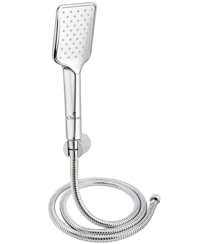 Cliquin KSHS2302 ABS Hand Shower with SS-304 Grade 1.5 Meter Flexible Hose Pipe and Wall Hook Handheld Hand Shower(Wall Mount Installation Type)