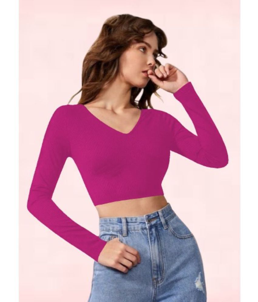     			Dream Beauty Fashion - Pink Polyester Women's Crop Top ( Pack of 1 )