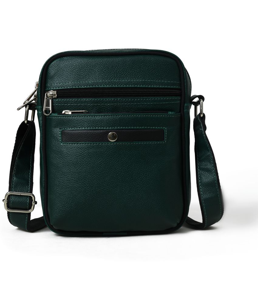     			MATRICE - Green Solid Messenger Bag