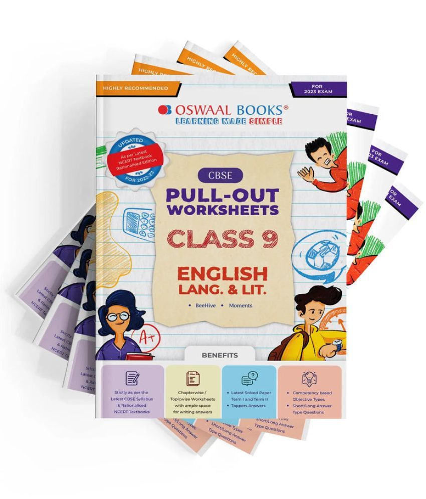 Oswaal CBSE Pullout Worksheets Class 9 English, Mathematics, Science