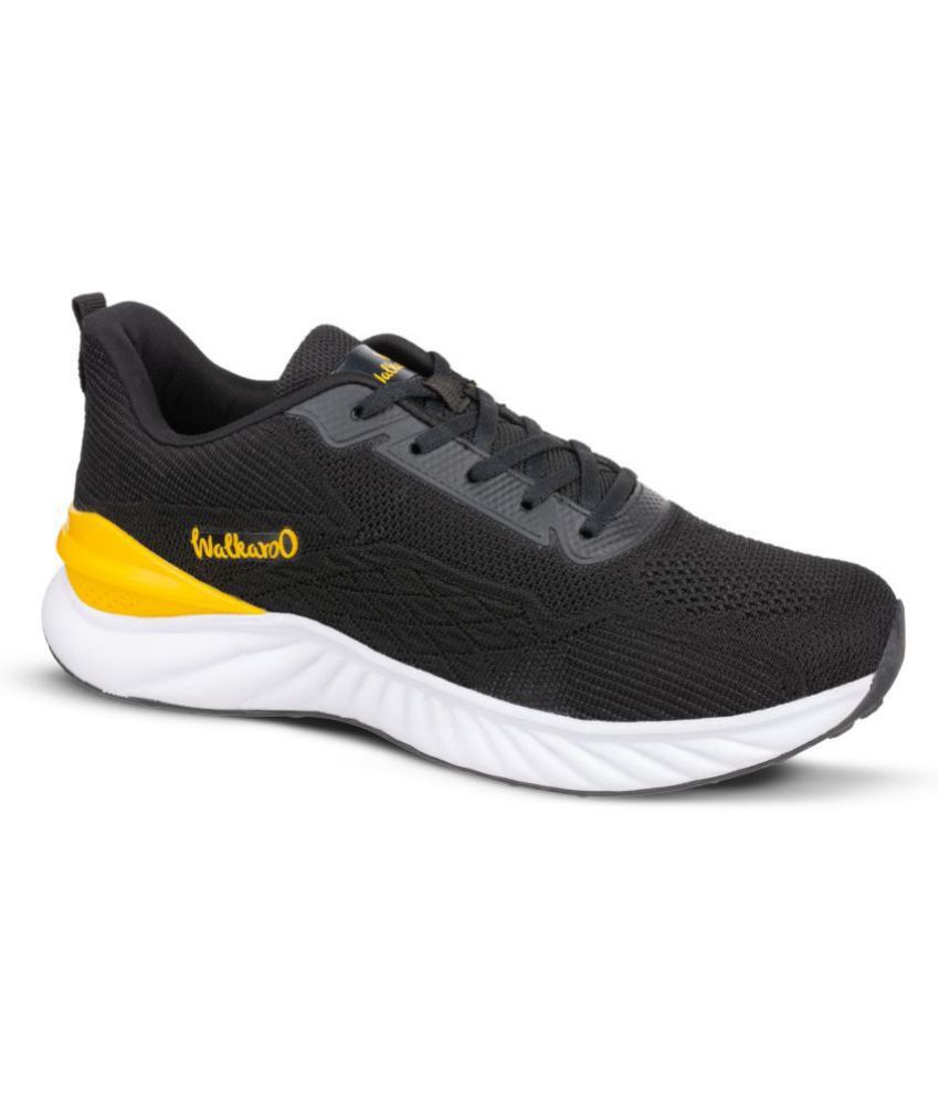Walkaroo - Black Men's Sports Running Shoes