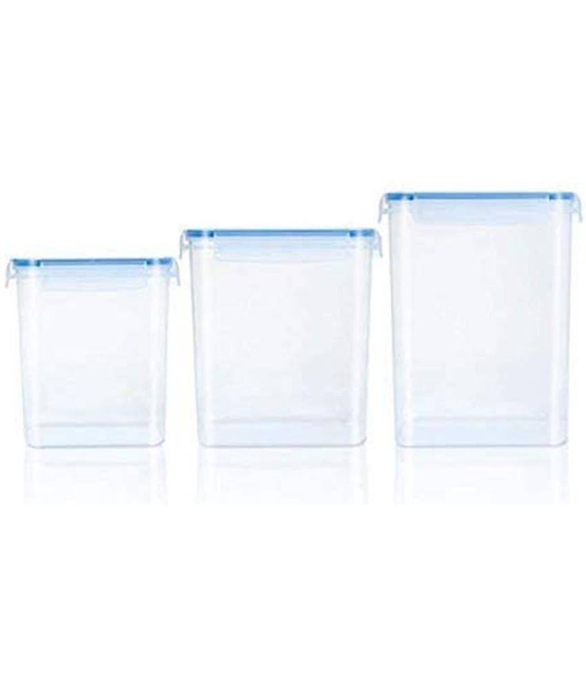     			Woolco - 1000,1500,2500 ML Transparent Plastic Dal Container ( Set of 3 ) - 2500