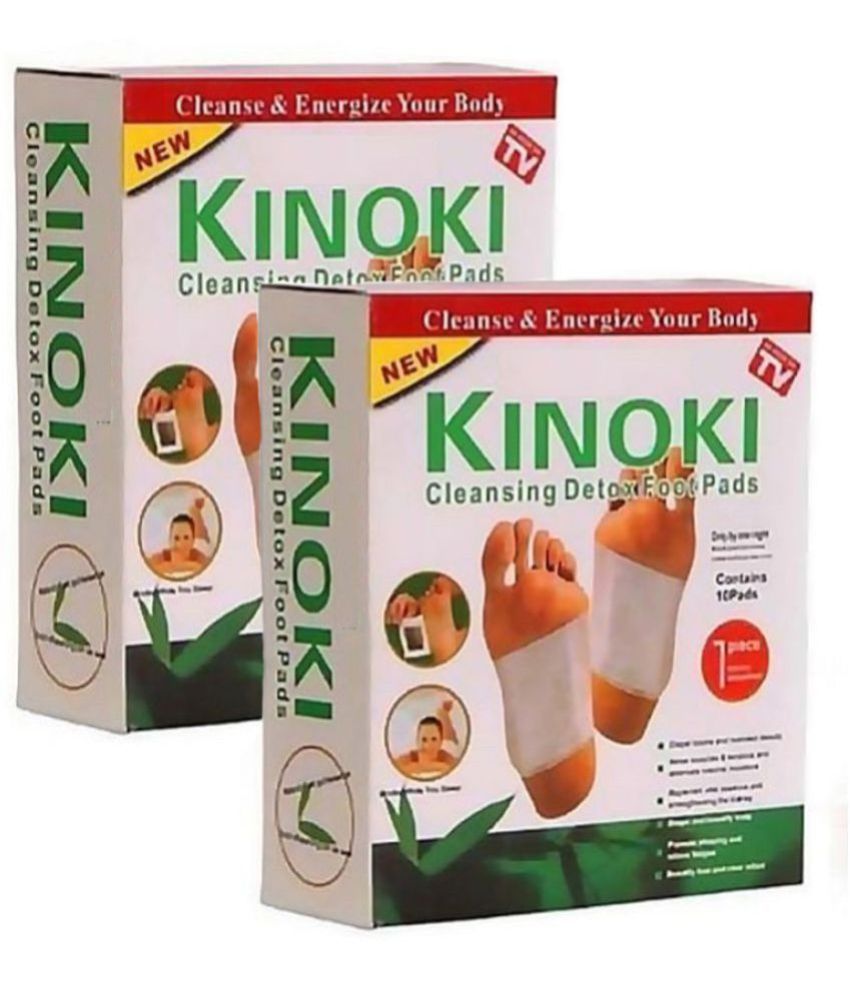     			Kinoki Cleansing Detox Foot Patches 20 Adhesive Pads Kit Natural Unwanted Toxins (Pack of 2)