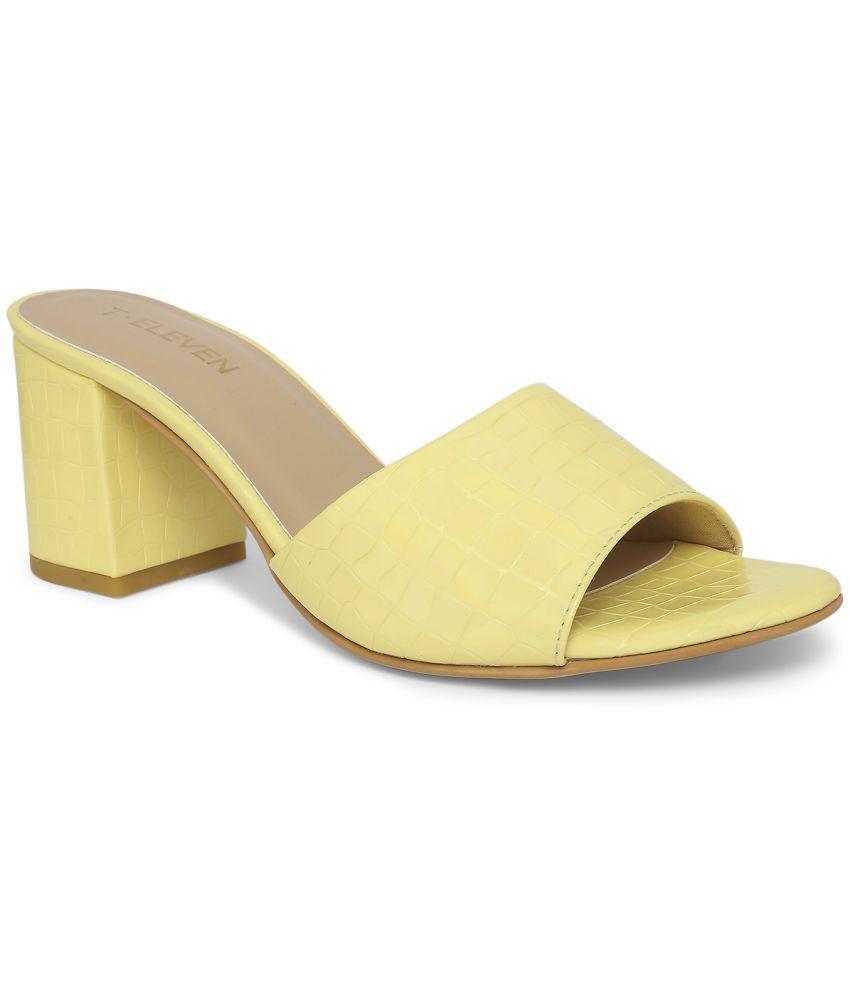T.ELEVEN - Yellow Women's Slip On Heels