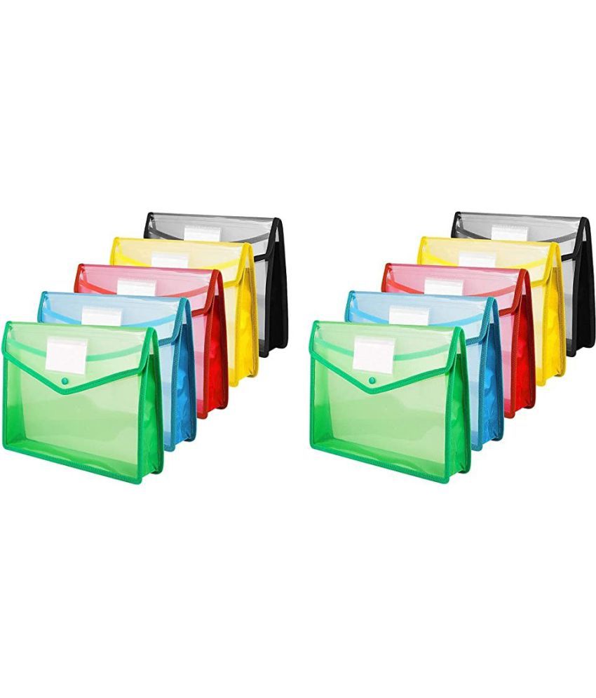     			Toss - Assorted/Multicolour Document Bag ( Pack Of 10 )