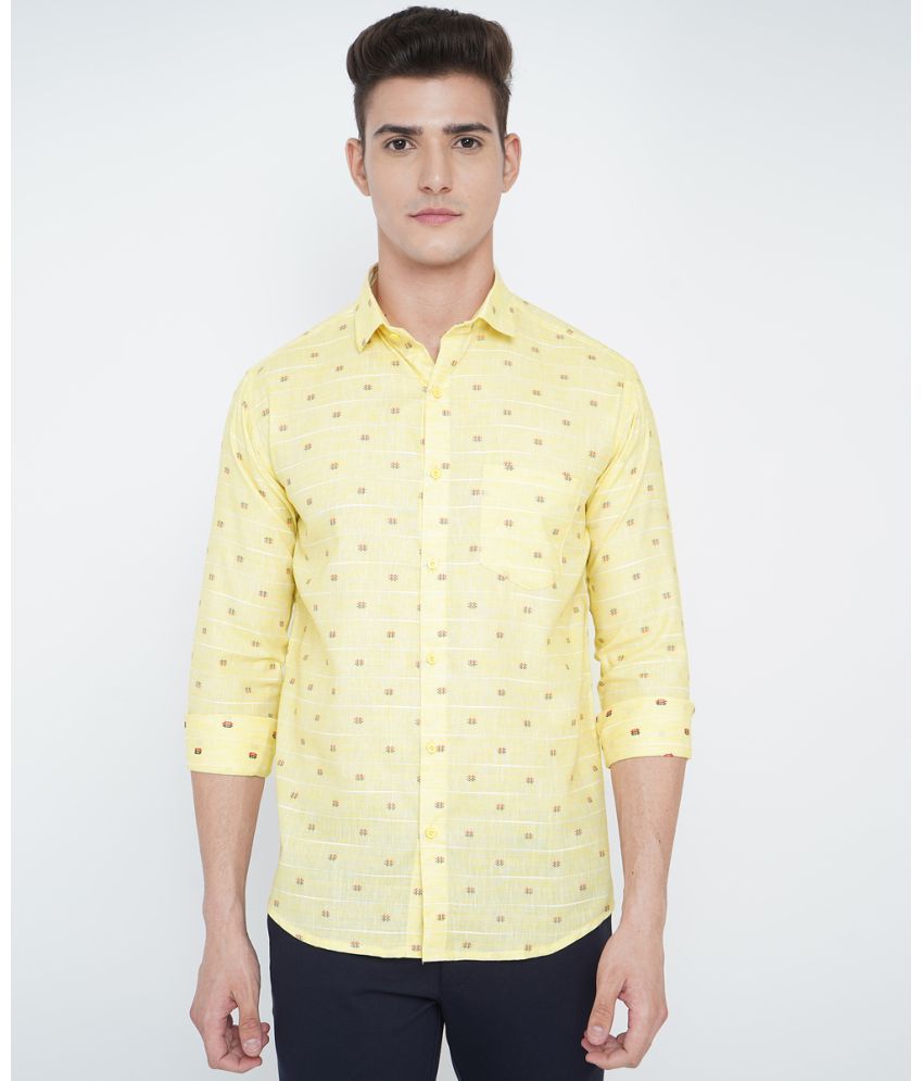     			VERTUSY - Yellow 100% Cotton Regular Fit Men's Casual Shirt ( Pack of 1 )