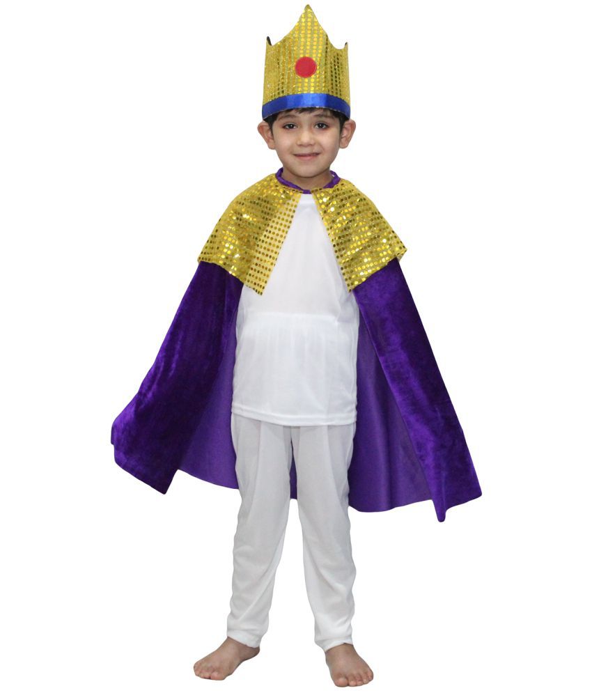     			Kaku Fancy Dresses King Robe/Cloak King Robe/California Costume -Purple, 3-4 Years, for Boys