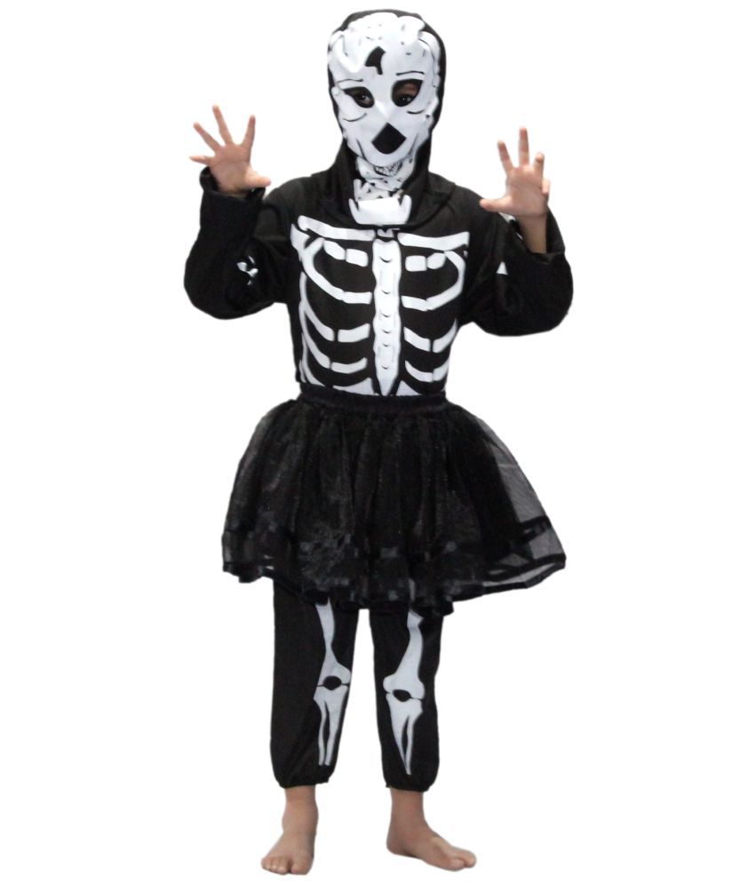     			Kaku Fancy Dresses Skeleton Girl Costume,California Costume,Halloween/Cosplay Costume -Black, 3-4 Years, for Girls