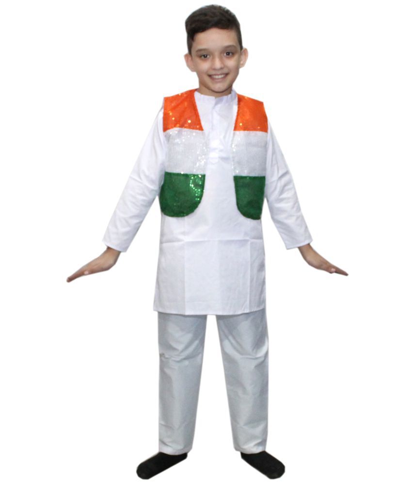     			Kaku Fancy Dresses Tricolor Jacket For Independence Day/Republic Day Costume -Tricolor, 14-18 Years, For Boys & Girls