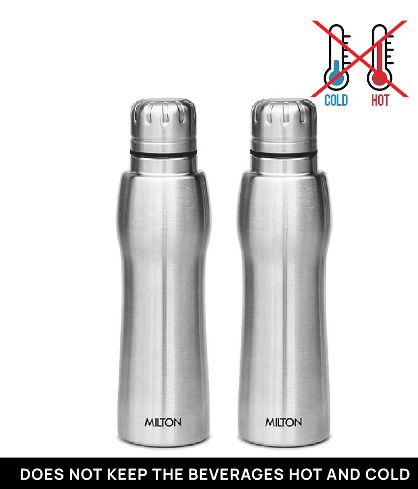     			Milton Elate 750 Stainless Steel Water Bottle, Set of 2, 635 ml Each, Silver