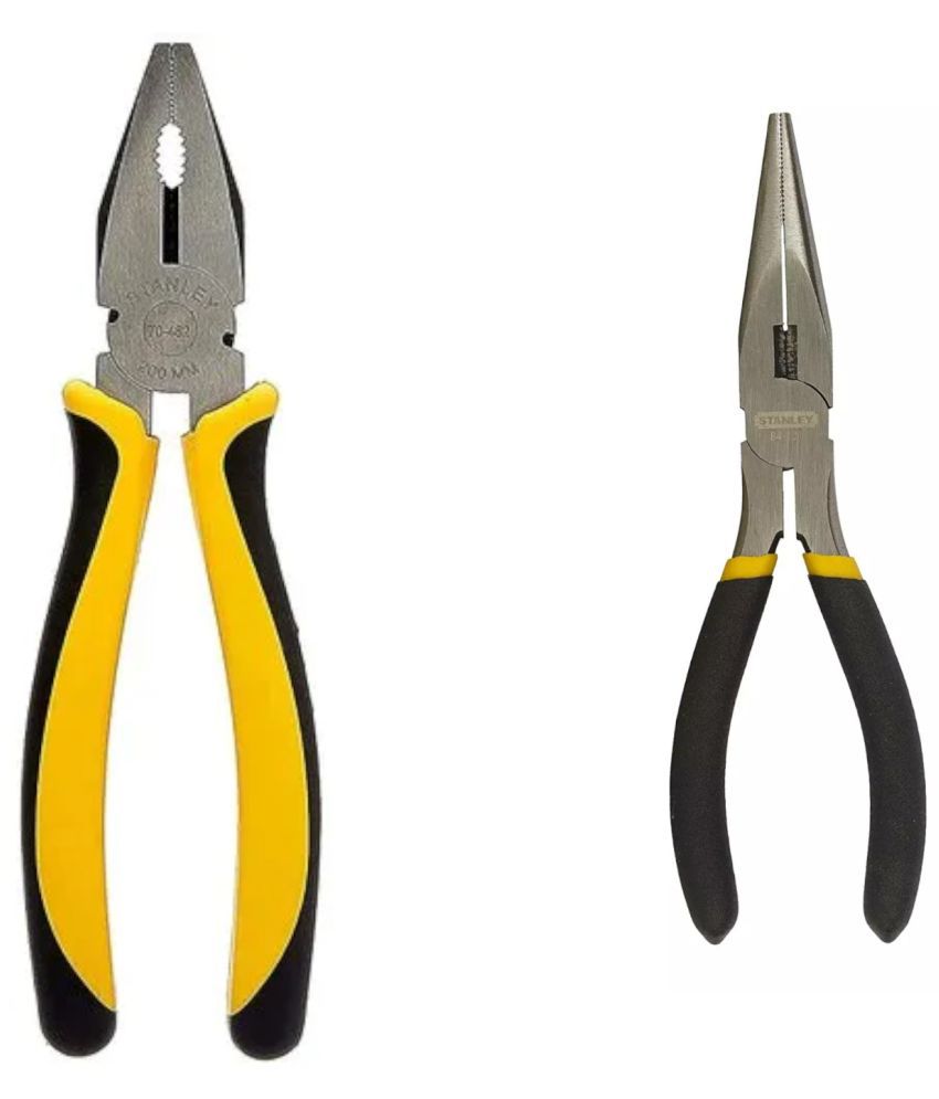     			Stanley 2 Hand Tool Combo 6" Long Nose Plier (Stht84102)/8" Combination Plier, Bi-Material (70-482)