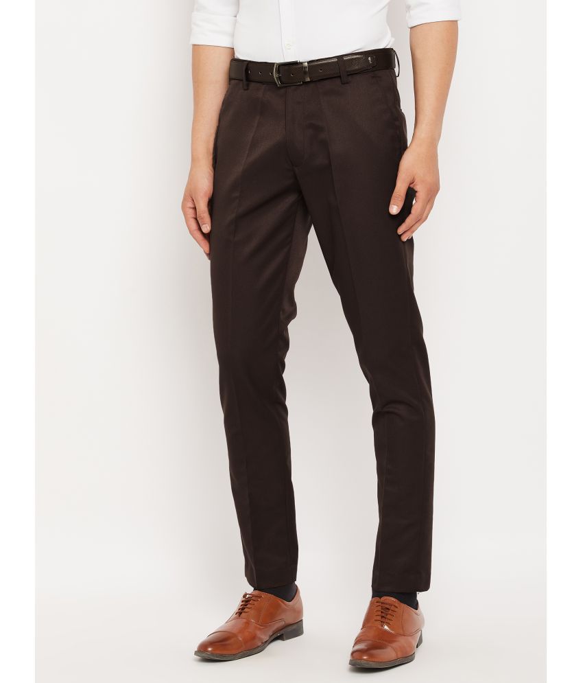     			VEI SASTRE Brown Slim Formal Trouser ( Pack of 1 )