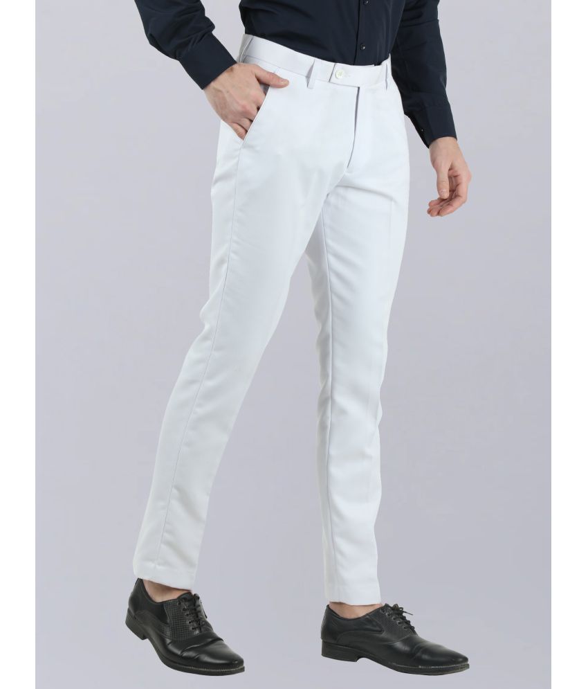     			VEI SASTRE White Slim Formal Trouser ( Pack of 1 )