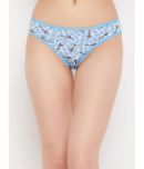 Clovia Cotton Printed Women's Bikini ( Blue )