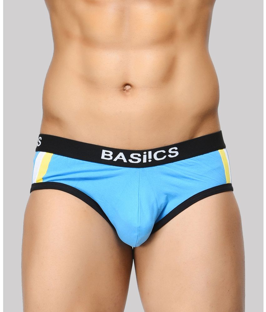     			BASIICS By La Intimo Spandex Men's Briefs ( Blue ) BCSBR03