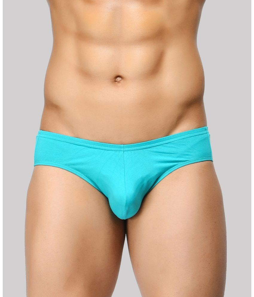     			BASIICS By La Intimo - Turquoise BCSBR05 Spandex Men's Briefs ( Pack of 1 )