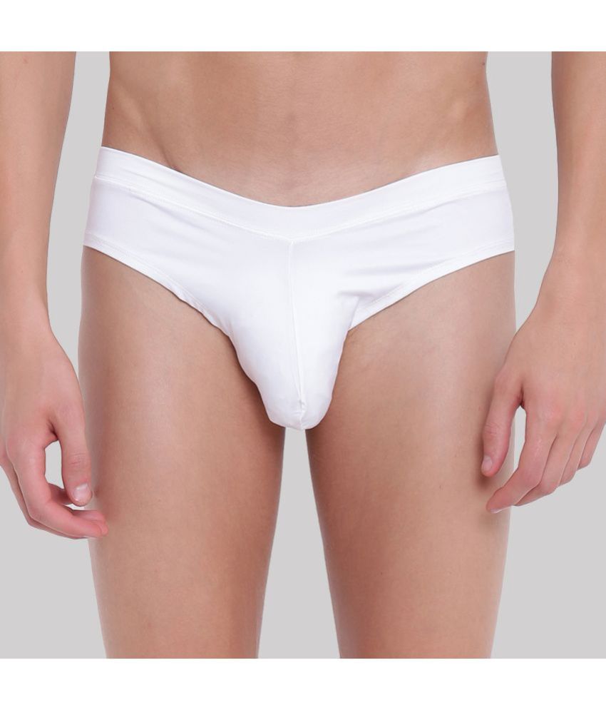     			BASIICS By La Intimo Pack of 1 Polyester Briefs For Men's ( White )