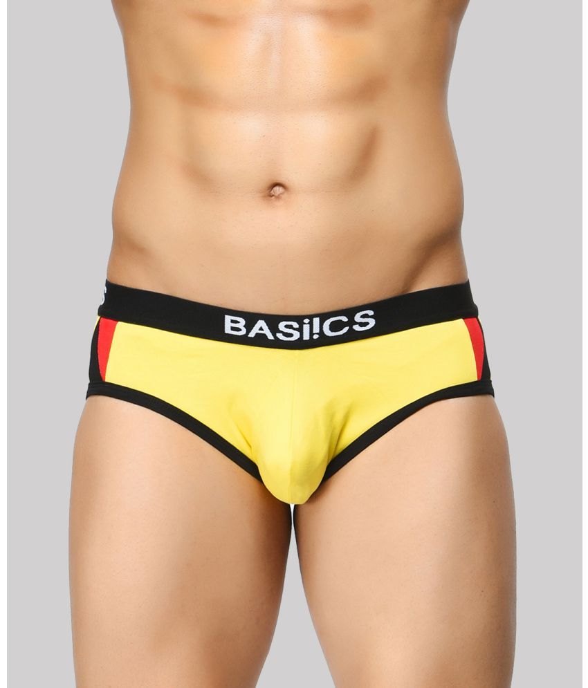     			BASIICS By La Intimo Spandex Men's Briefs ( Yellow ) BCSBR07