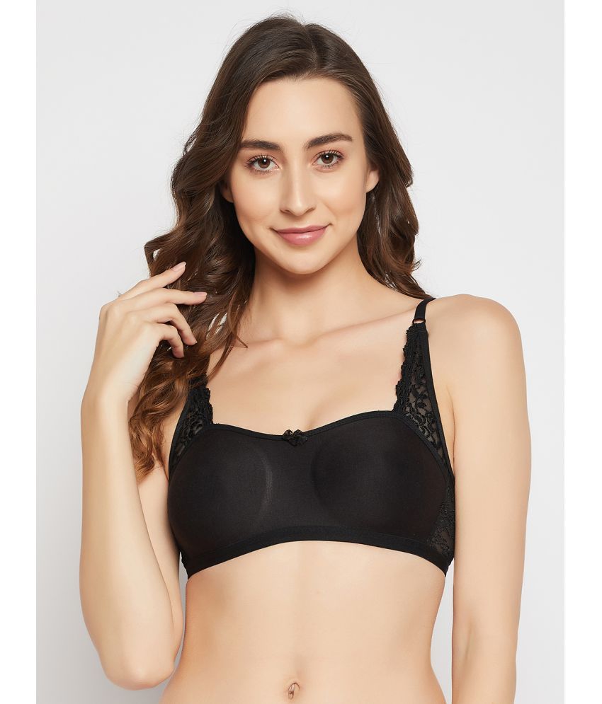     			Clovia - Black Lace Non Padded Women's T-Shirt Bra ( Pack of 1 )