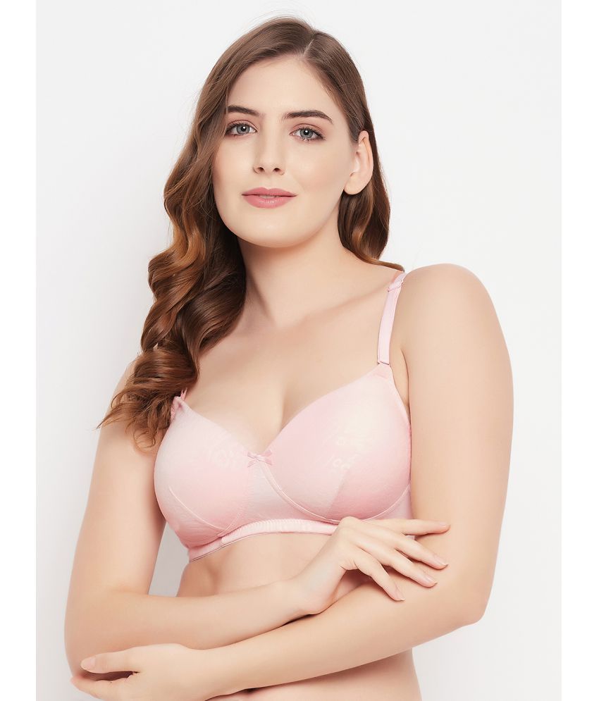     			Clovia - Pink Lace Lightly Padded Women's Everyday Bra ( Pack of 1 )