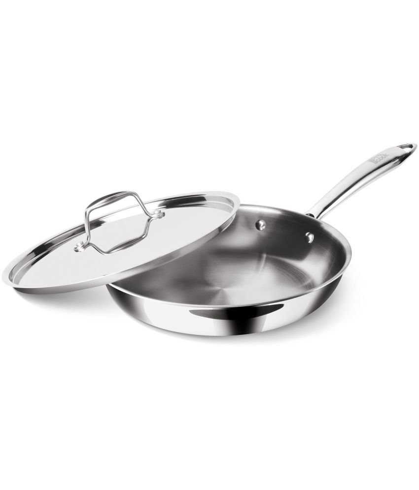     			Milton Pro Cook Triply Stainless Steel Fry Pan with Lid, 20 cm / 1.2 Litre