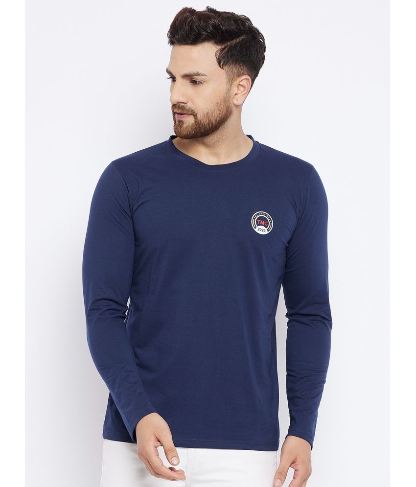     			The Million Club - Navy Cotton Blend Regular Fit Men's T-Shirt ( Pack of 1 )