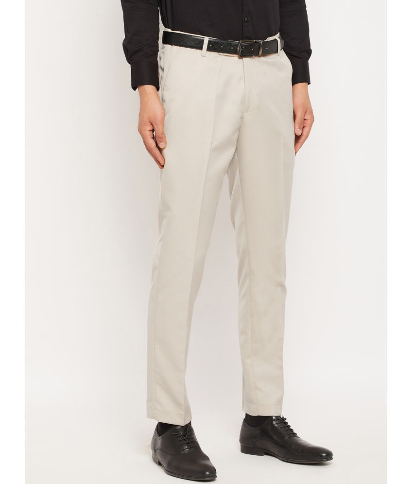     			VEI SASTRE Cream Slim Formal Trouser ( Pack of 1 )