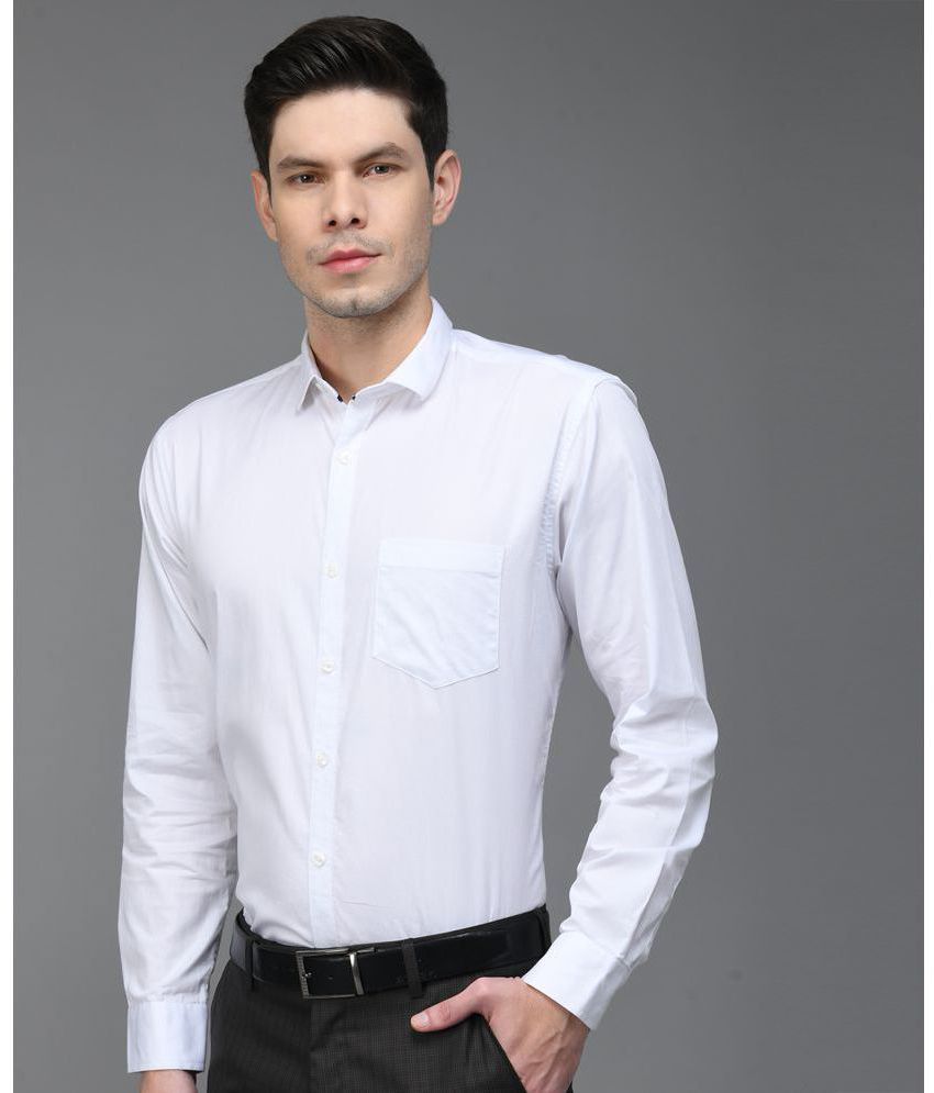     			KIBIT - White Cotton Slim Fit Men's Formal Shirt ( Pack of 1 )