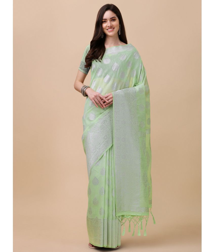     			Rekha Maniyar - Green Silk Saree With Blouse Piece ( Pack of 1 )