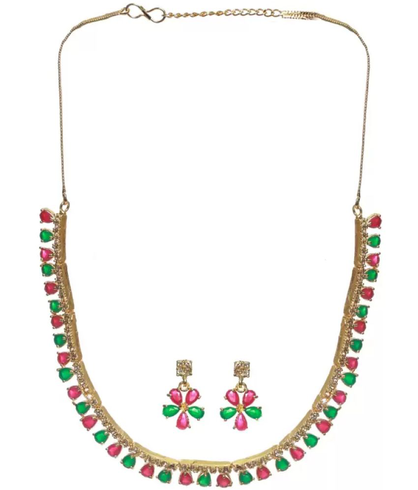     			Sunhari Jewels - Multi Color Alloy Necklace Set ( Pack of 1 )