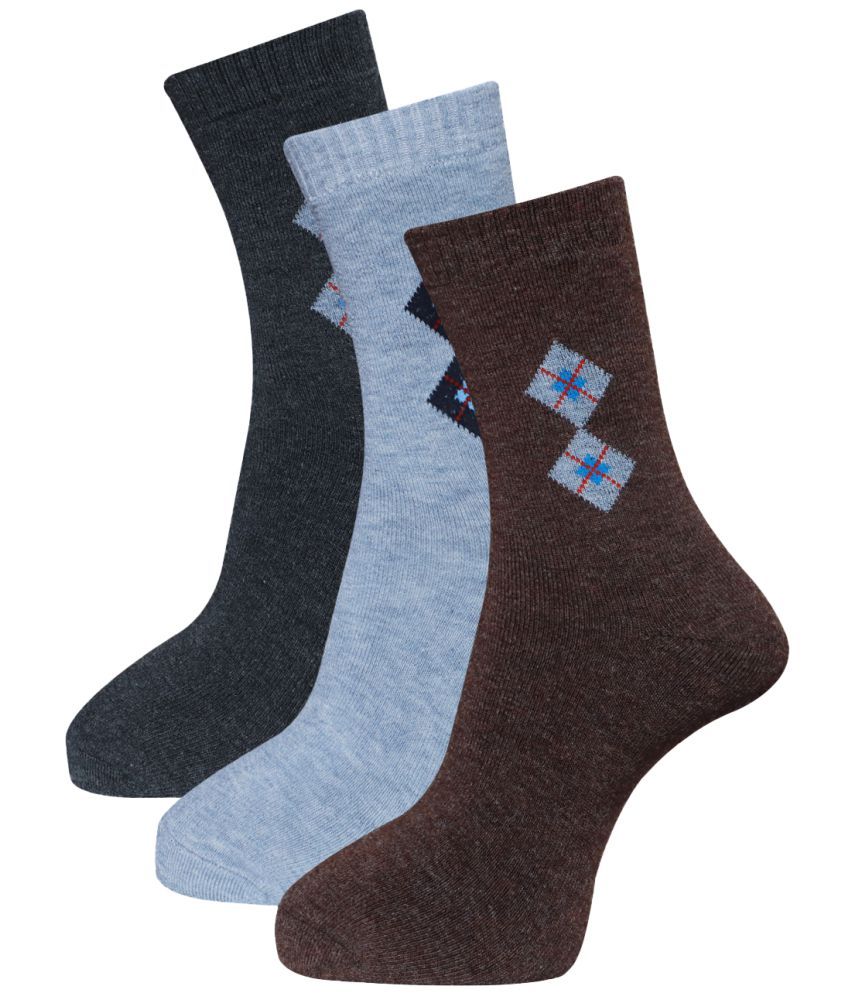     			Dollar - Woollen Men's Argyle Multicolor Full Length Socks ( Pack of 3 )