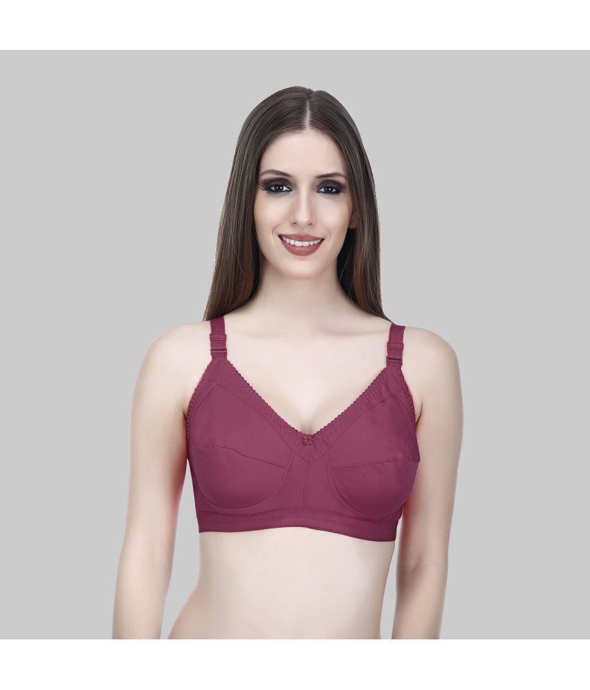     			Elina Cotton Non Padded Women's T-Shirt Bra ( Purple )