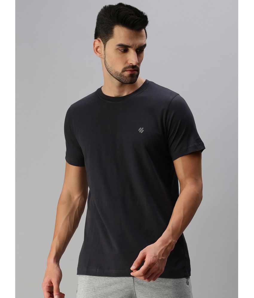     			ONN - Charcoal Cotton Blend Regular Fit Men's T-Shirt ( Pack of 1 )