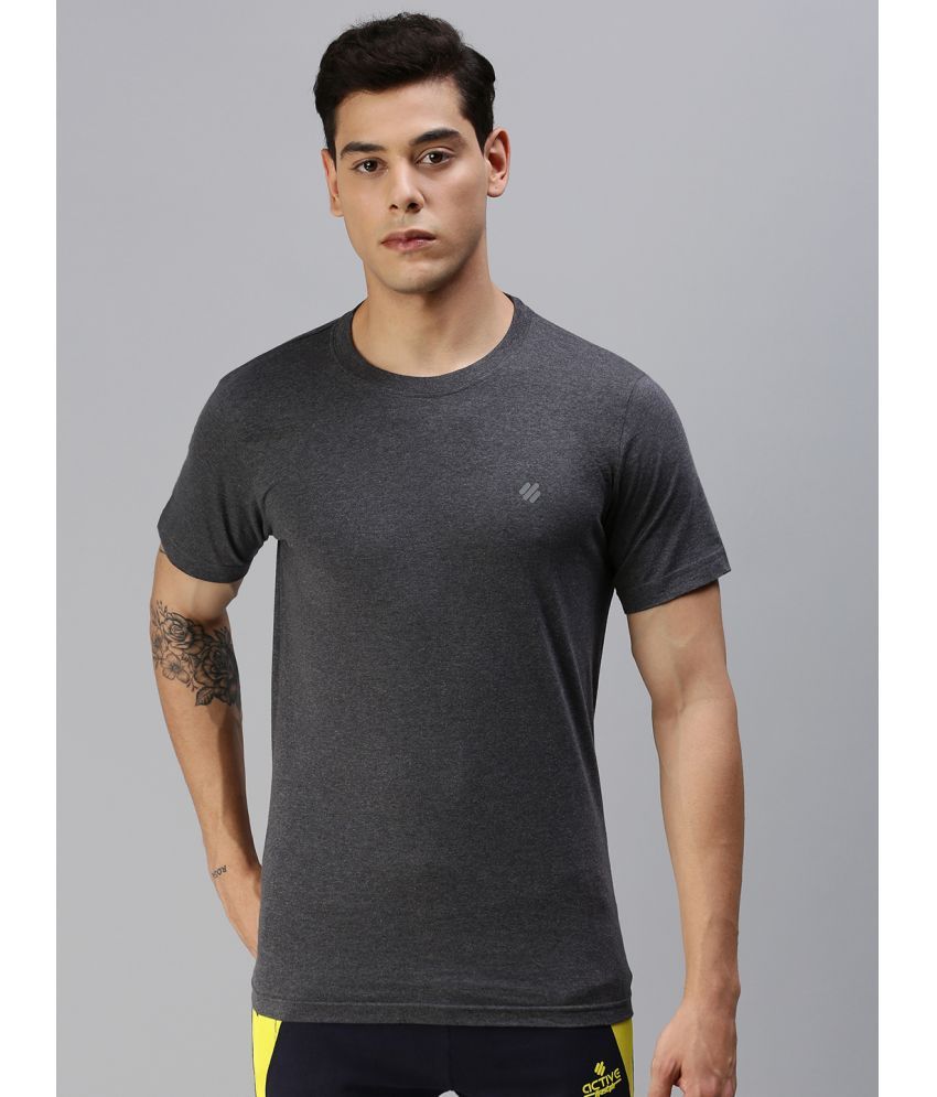     			ONN Pack of 1 Cotton Blend Regular Fit Men's T-Shirt ( Dark Grey )